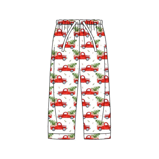 Red truck Christmas tree adult women Christmas pants