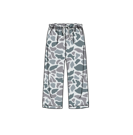 Grey camo adult men sleepwear pants