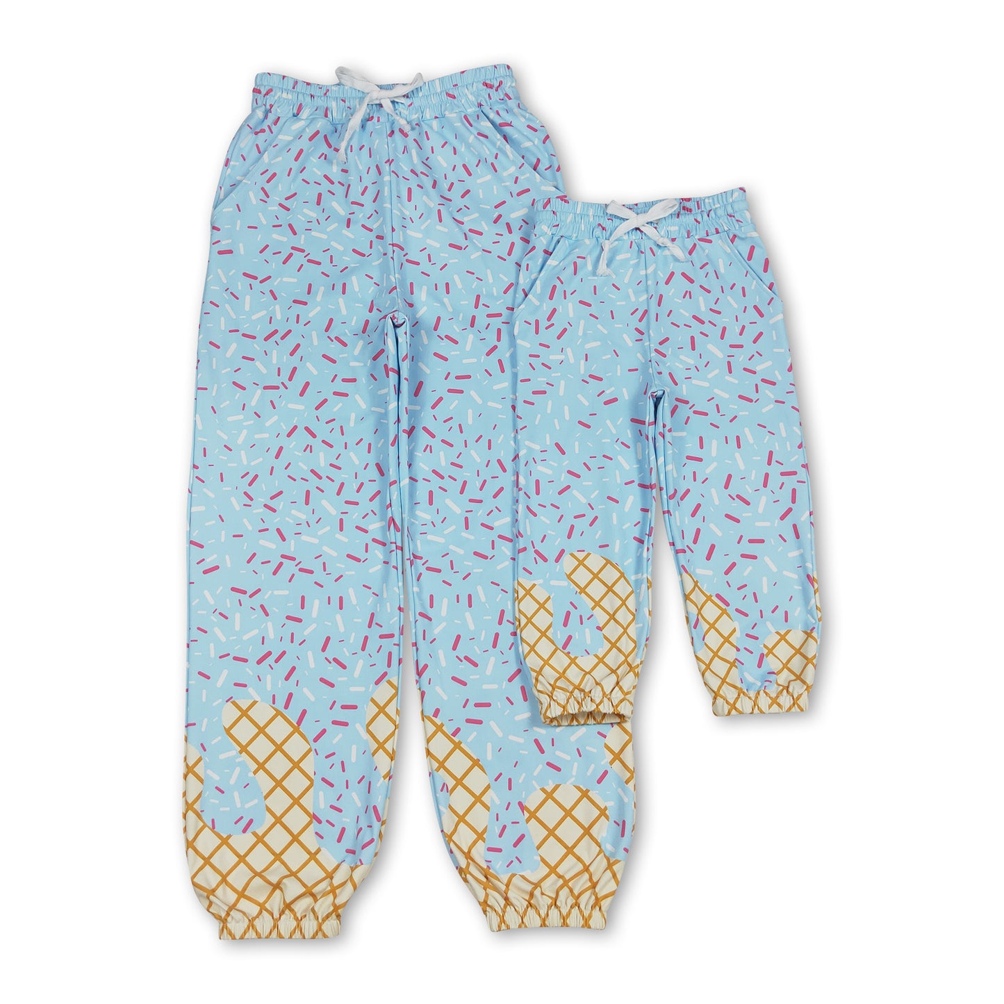 Light blue ice cream sprinkle adult women pants