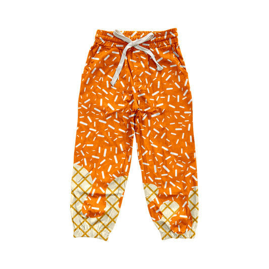 Yellow ice cream sprinkle adult women pants