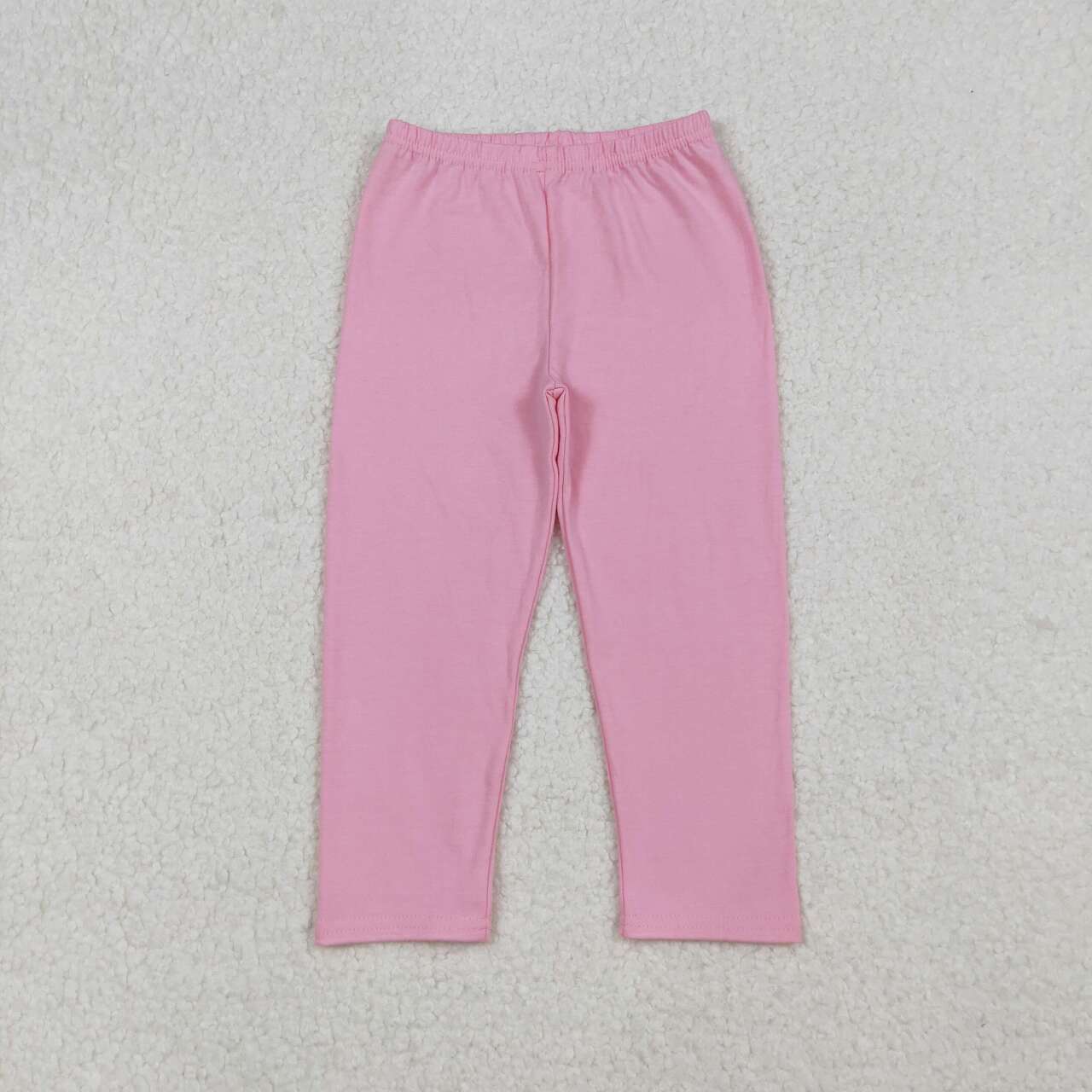 Pink cotton baby girls leggings