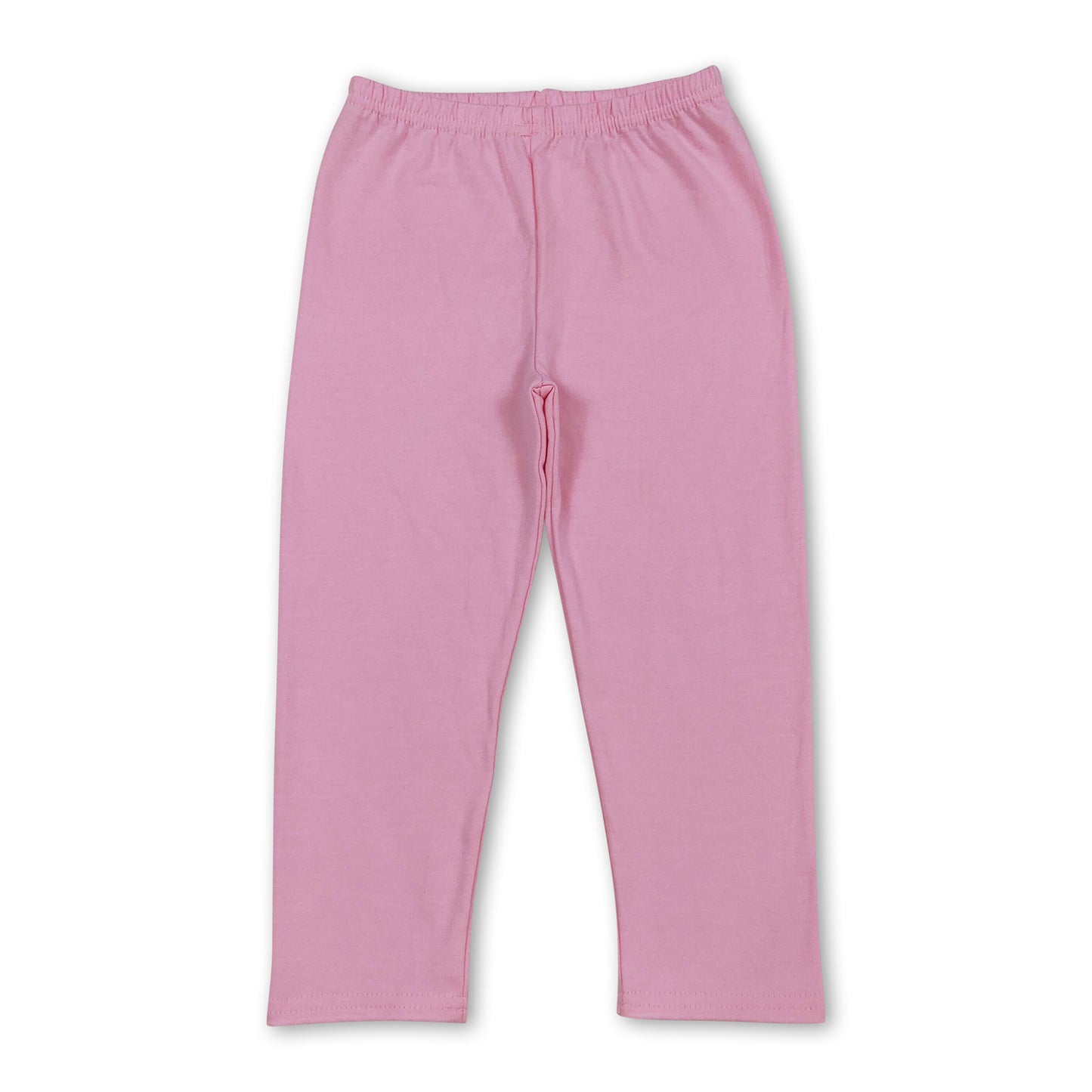 Pink cotton baby girls leggings