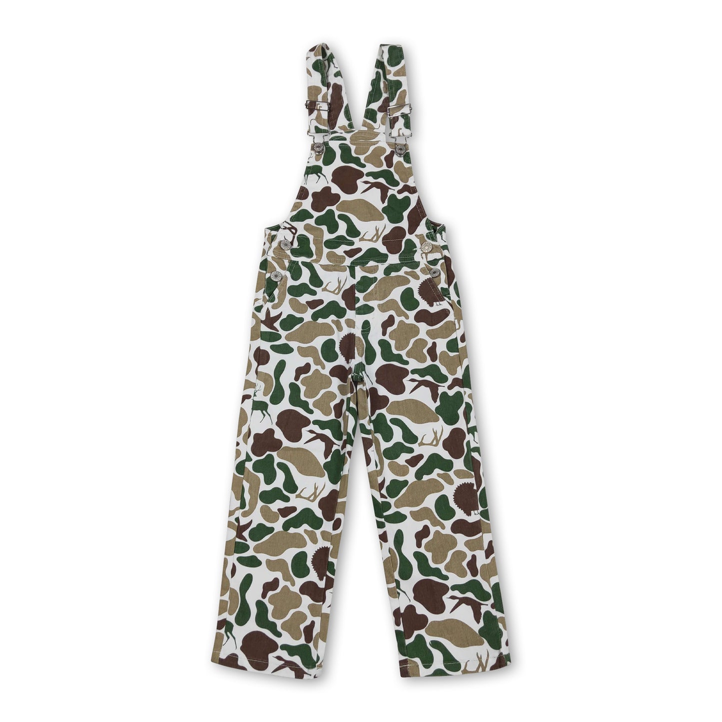 Hunting dog deer duck turkey kids boys denim overalls