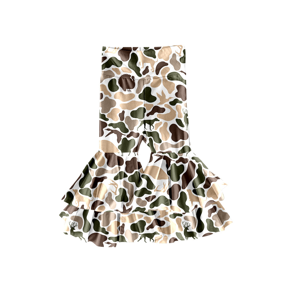 deer hunting camo kids girls yoga pants