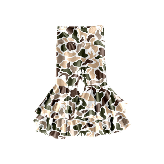deer hunting camo kids girls yoga pants