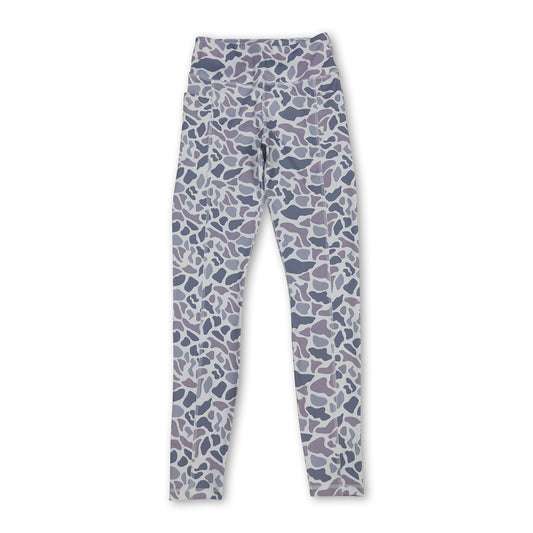 Grey camo adult women leggings