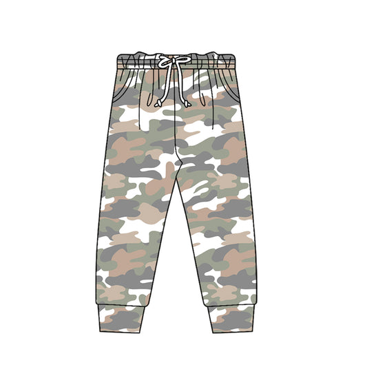 White camo pockets baby kids pants