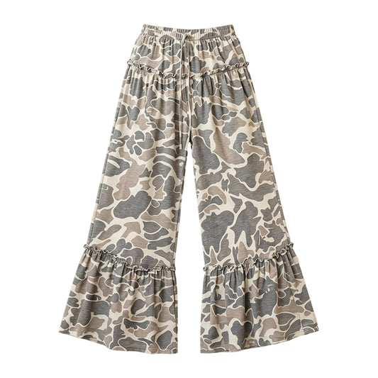 Khaki camo patchwork adult women pants