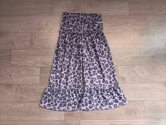 Black leopard patchwork adult women pants