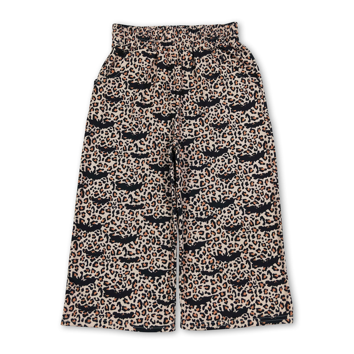 Leopard bat kids girls Halloween pants