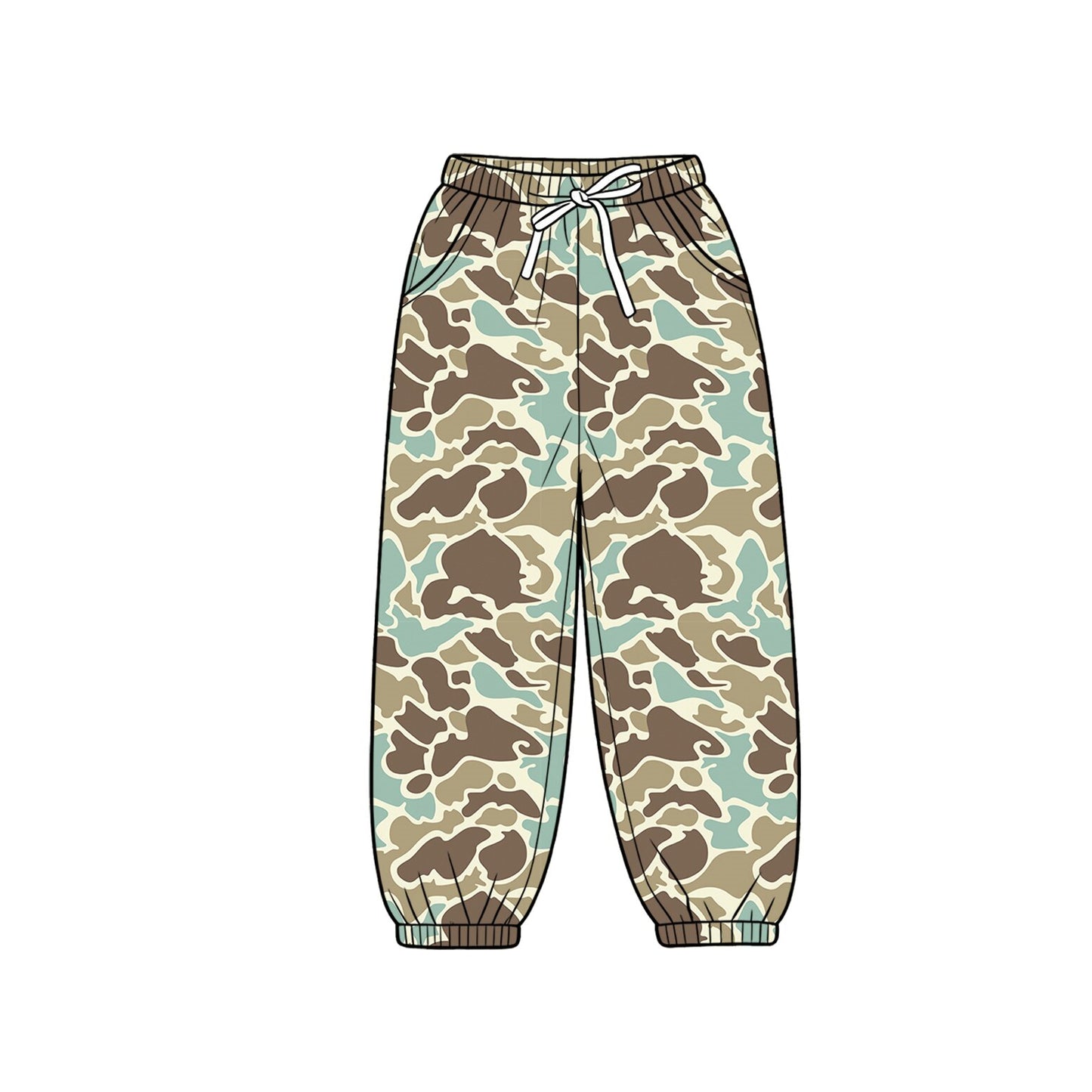 Camo pockets kids boys hunting pants joggers