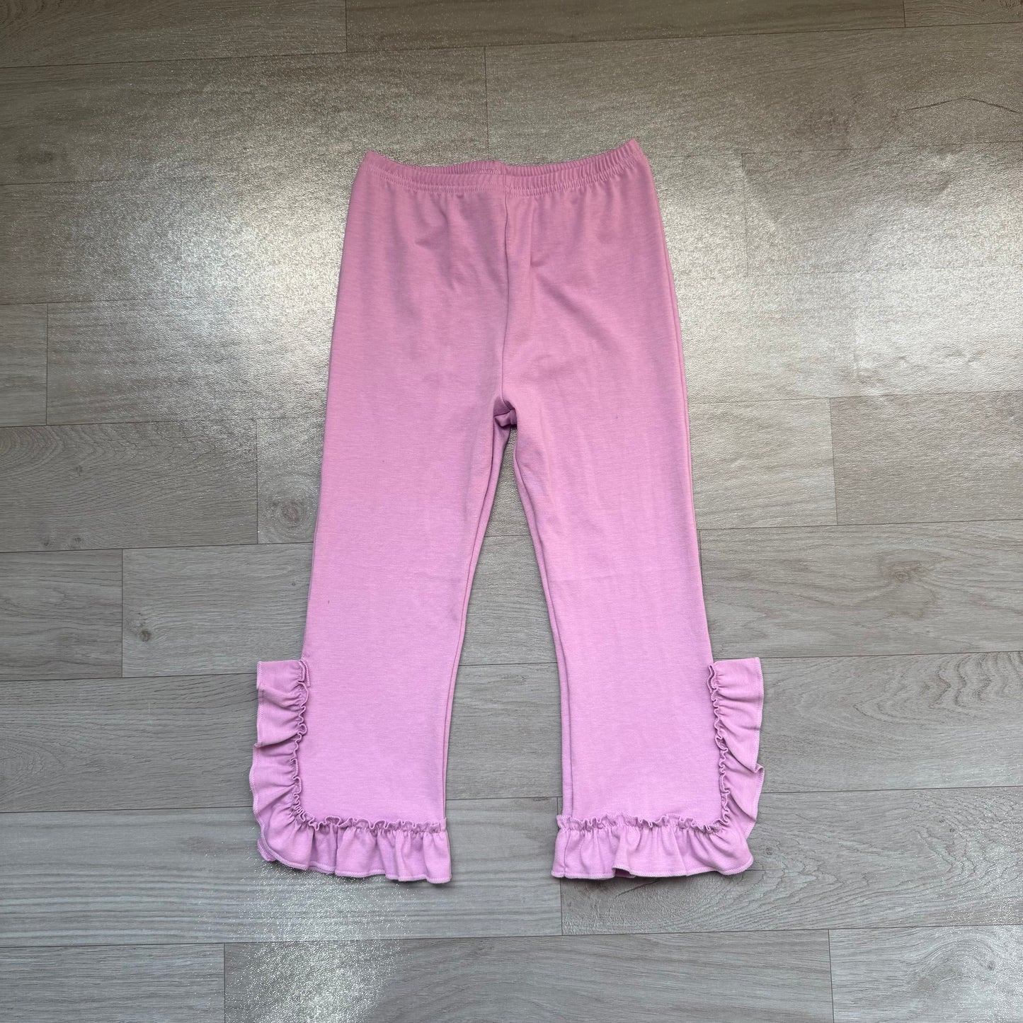 Lavender ruffle cotton kids girls pants