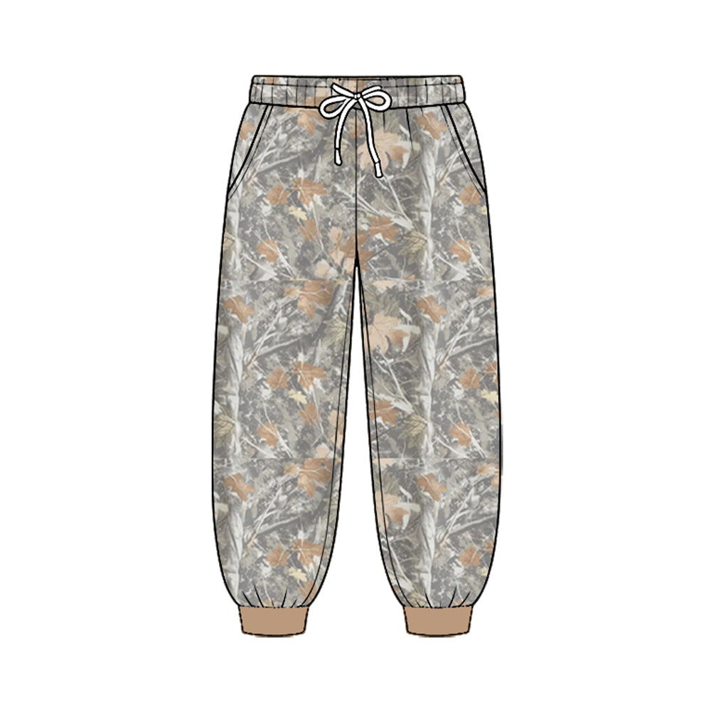 Leaves camo pockets kids boys fall pants