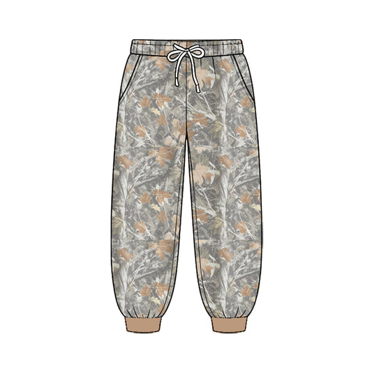 Leaves camo pockets kids boys fall pants