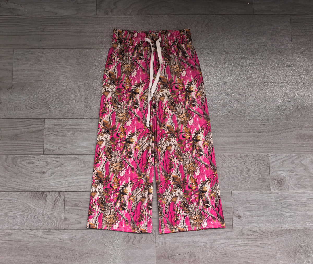 Hot leaves camo kids girls fall active pants