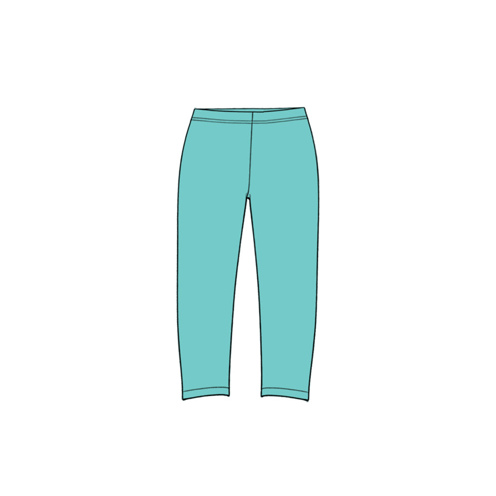 Mint color kids girls active leggings