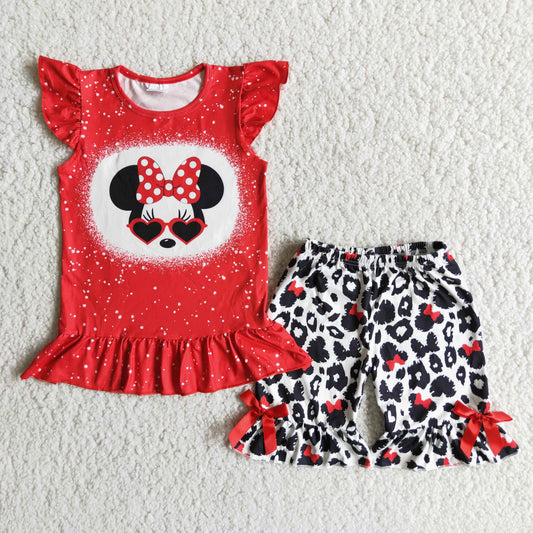 Cool girls mouse leopard shorts boutique clothing