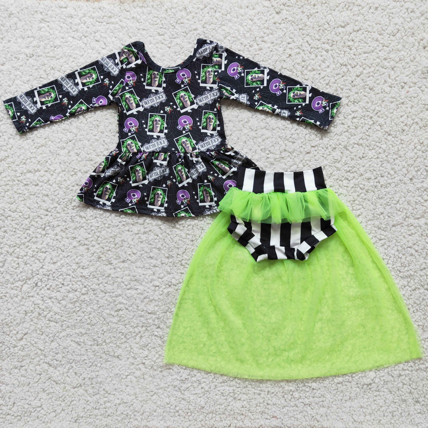 Green tulle bummies set Halloween clothing