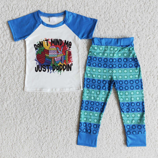 Don't mind me just poppin' bubble pants kids boy clothing set