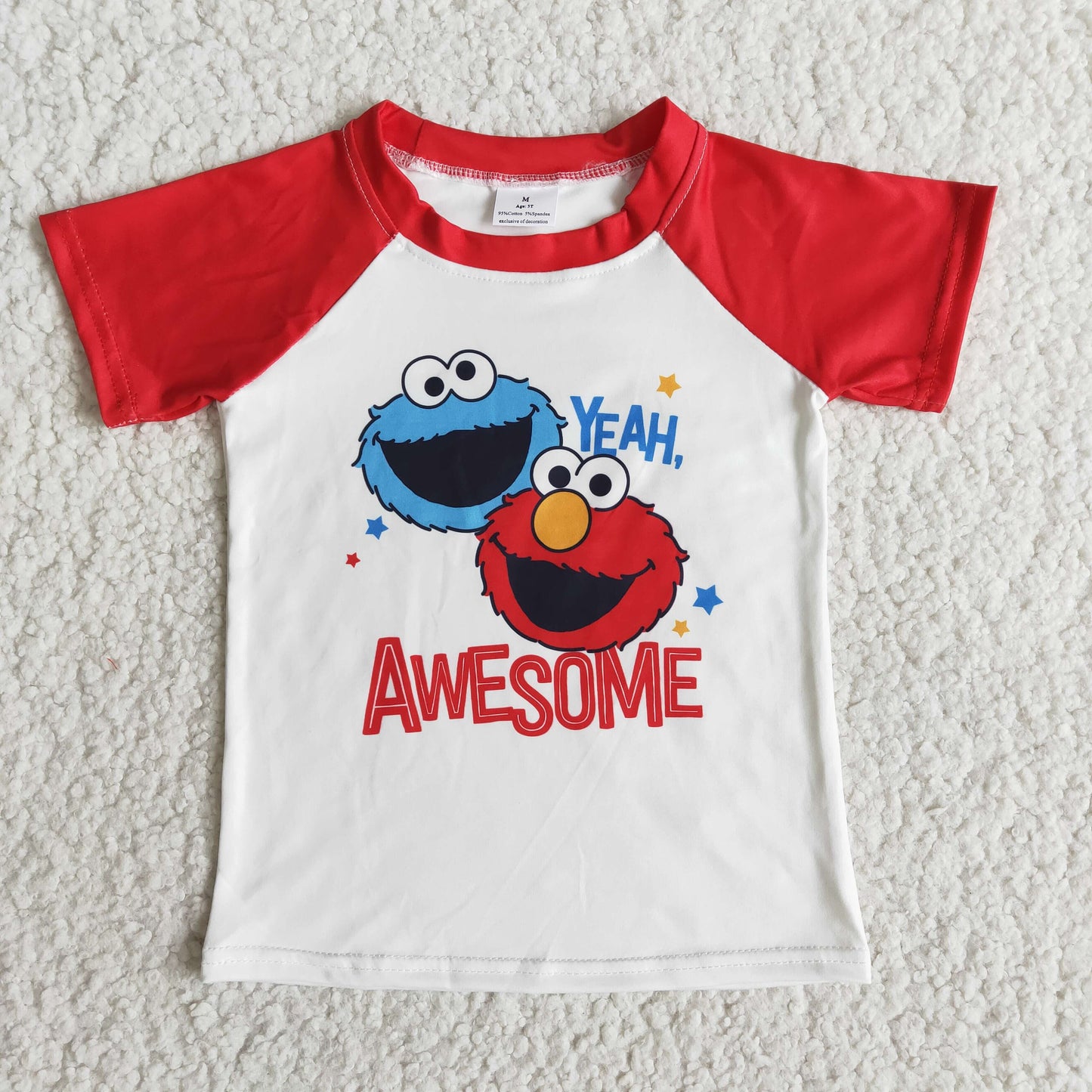 Yeah awesome short sleeve shirt boy sumer raglans