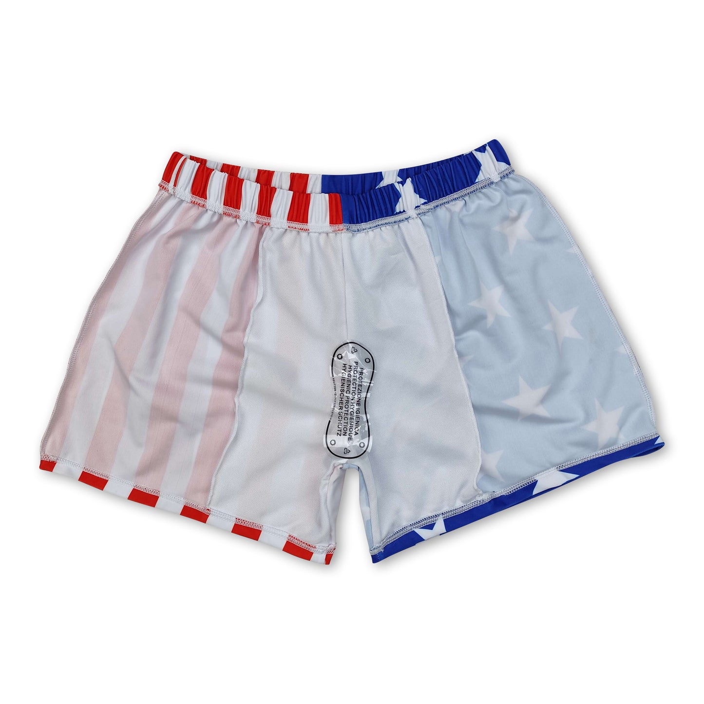 Stars stripe lining kids boy 4th of july swim trunks