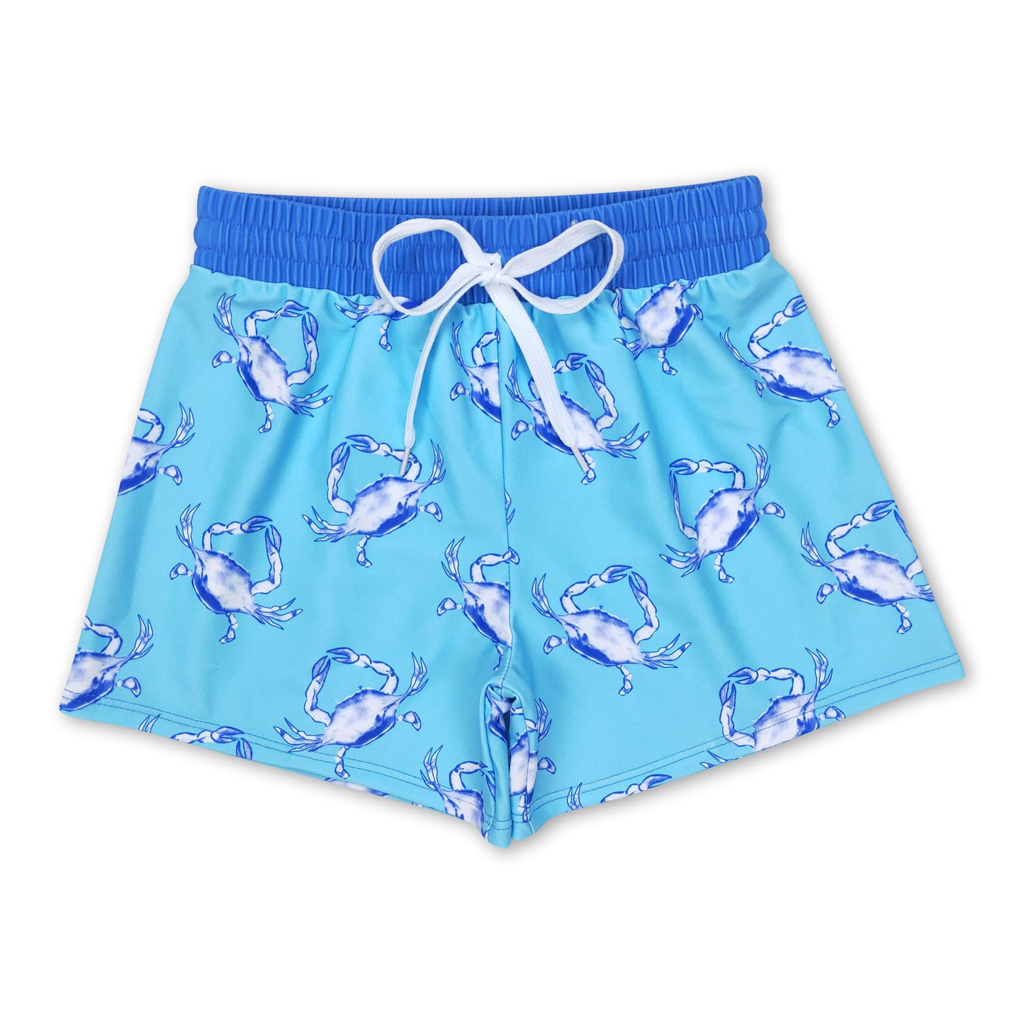 Blue crab summer boy swim trunks