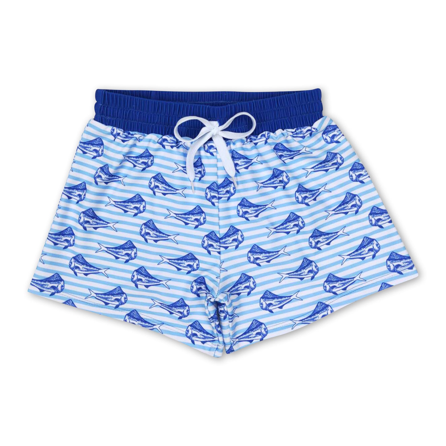 Stripe fish summer boy swim trunks