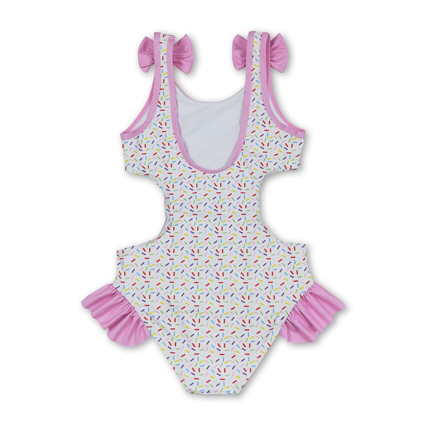 Pink sprinkle ice cream baby girls summer swimsuit