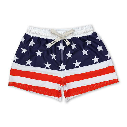 Stars stripe 4th of july boy swim trunks