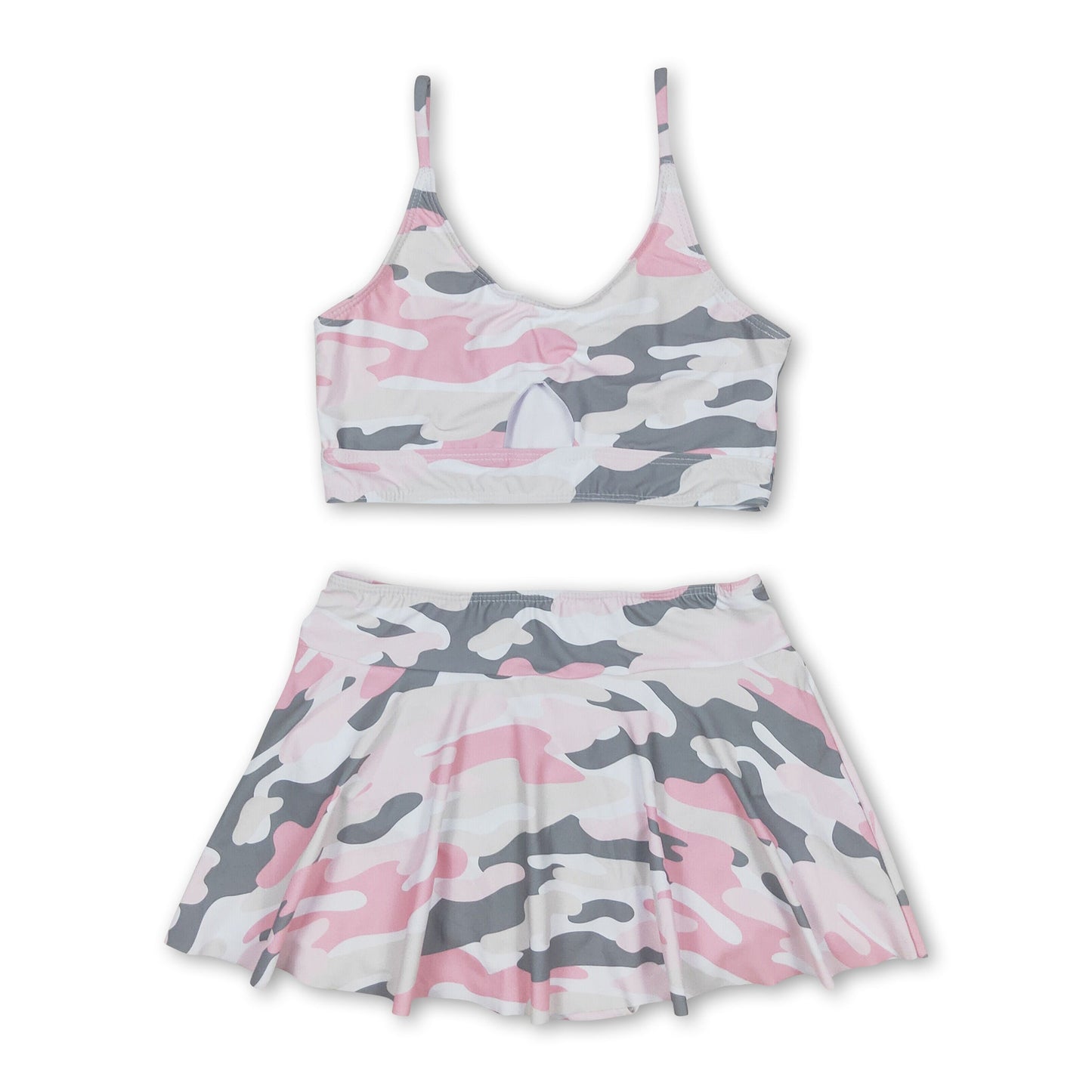 Pink camo 2 pcs mommy and me girls summer swimsuit