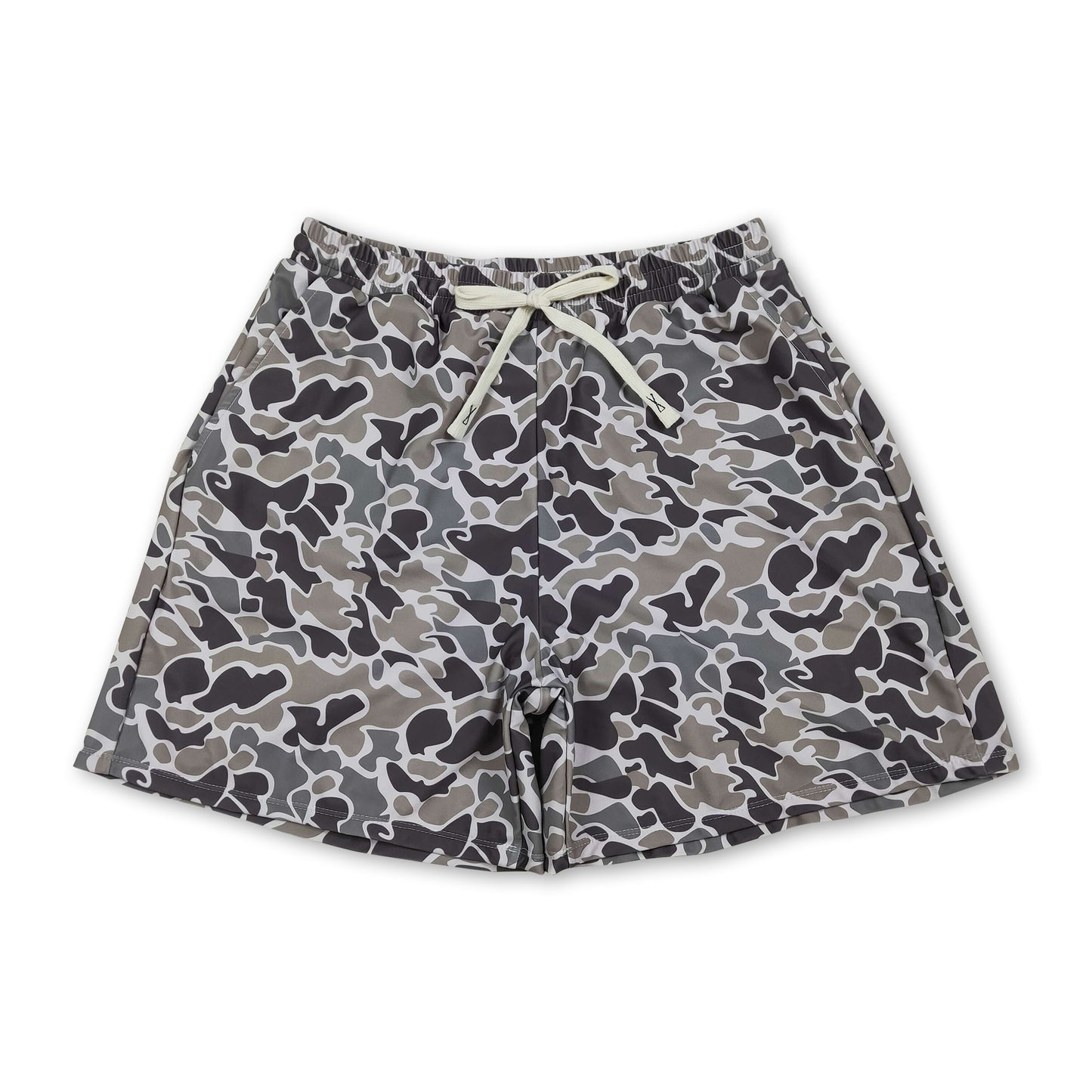 Camo print adult men summer swim trunks ship from US