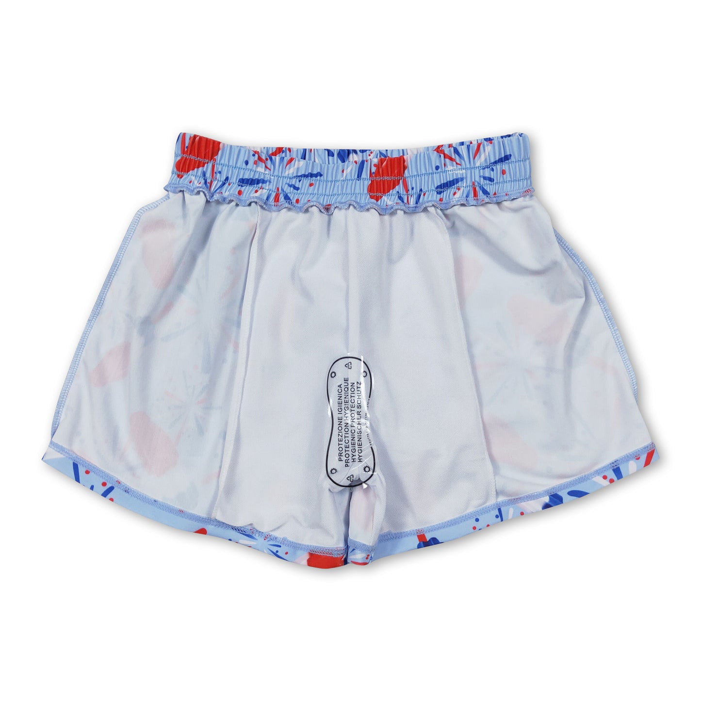 Blue firework popsicle boys 4th of july swim trunks