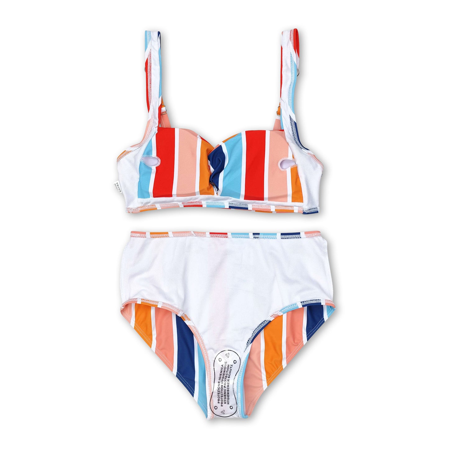 Stripe mommy and me adult women summer swimsuit