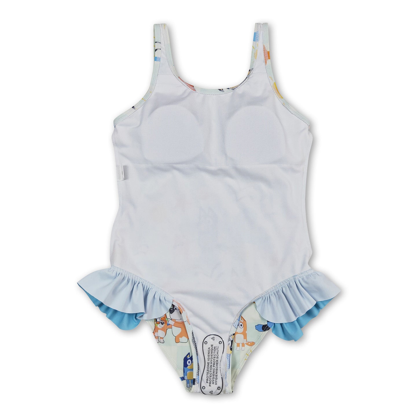 Sleeveless dog sun starfish girls summer swimsuit