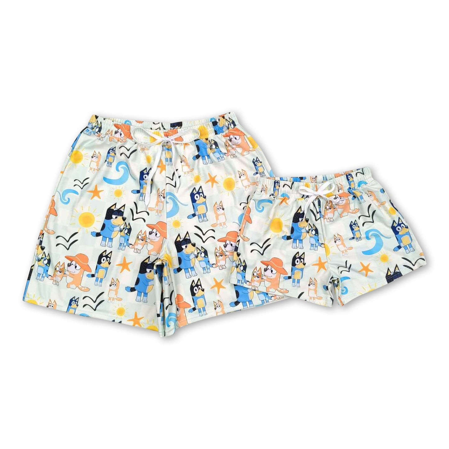 Sun dog starfish adult men summer swim trunks