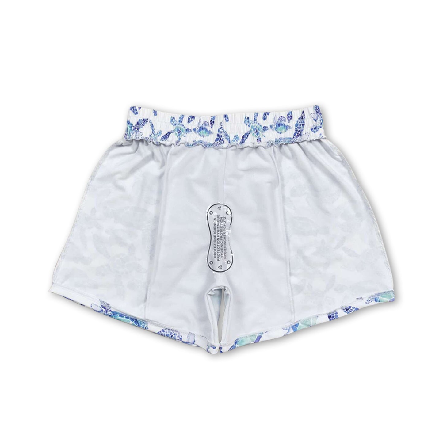 Turtle print kids boys summer swim shorts