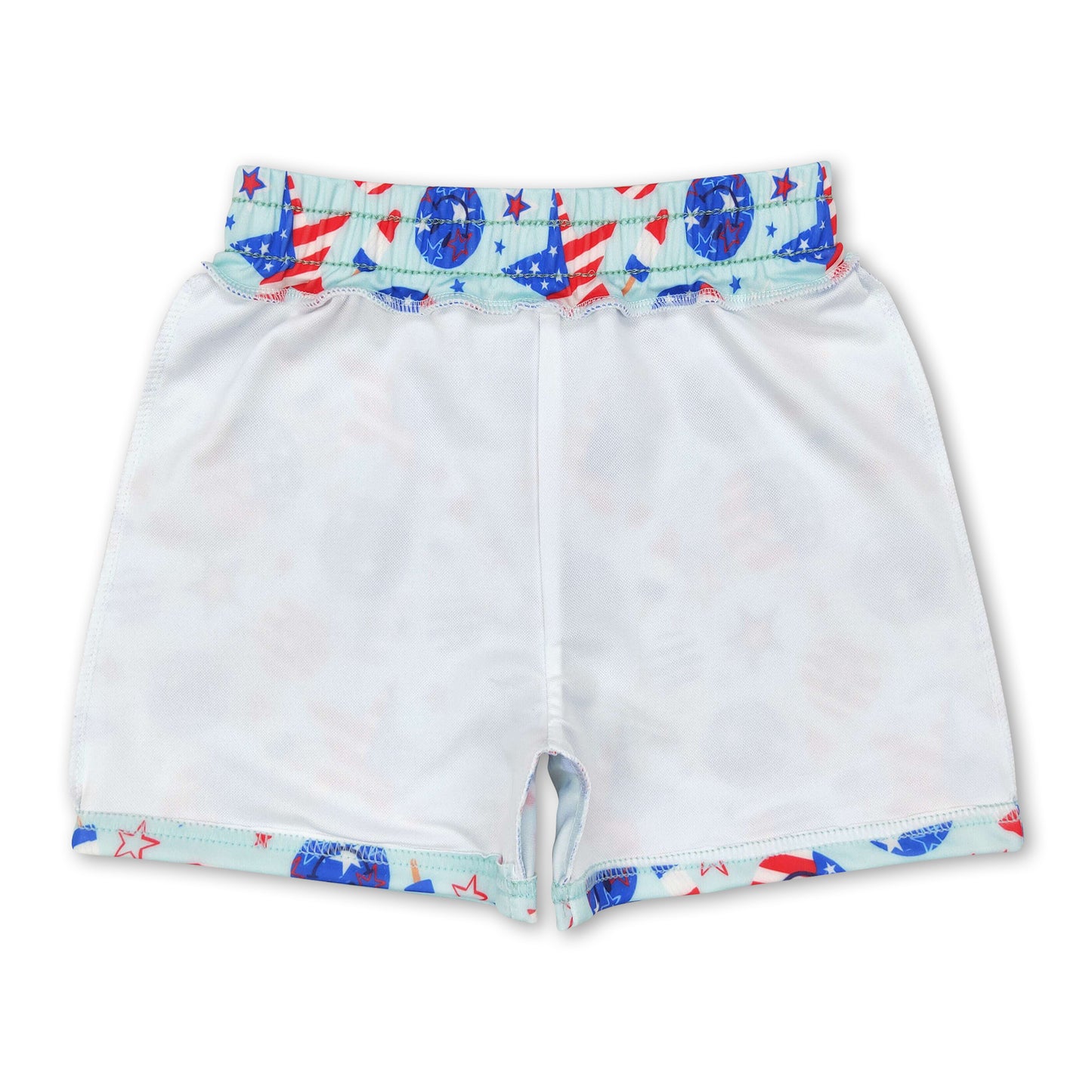 Smile stars popsicle kids boys 4th of july swim shorts