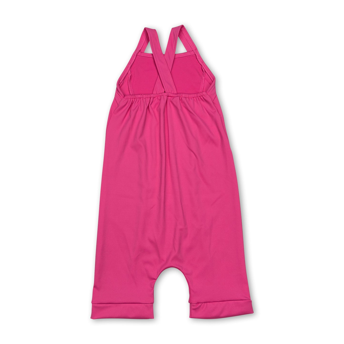 Hot pink straps one piece girls active wear