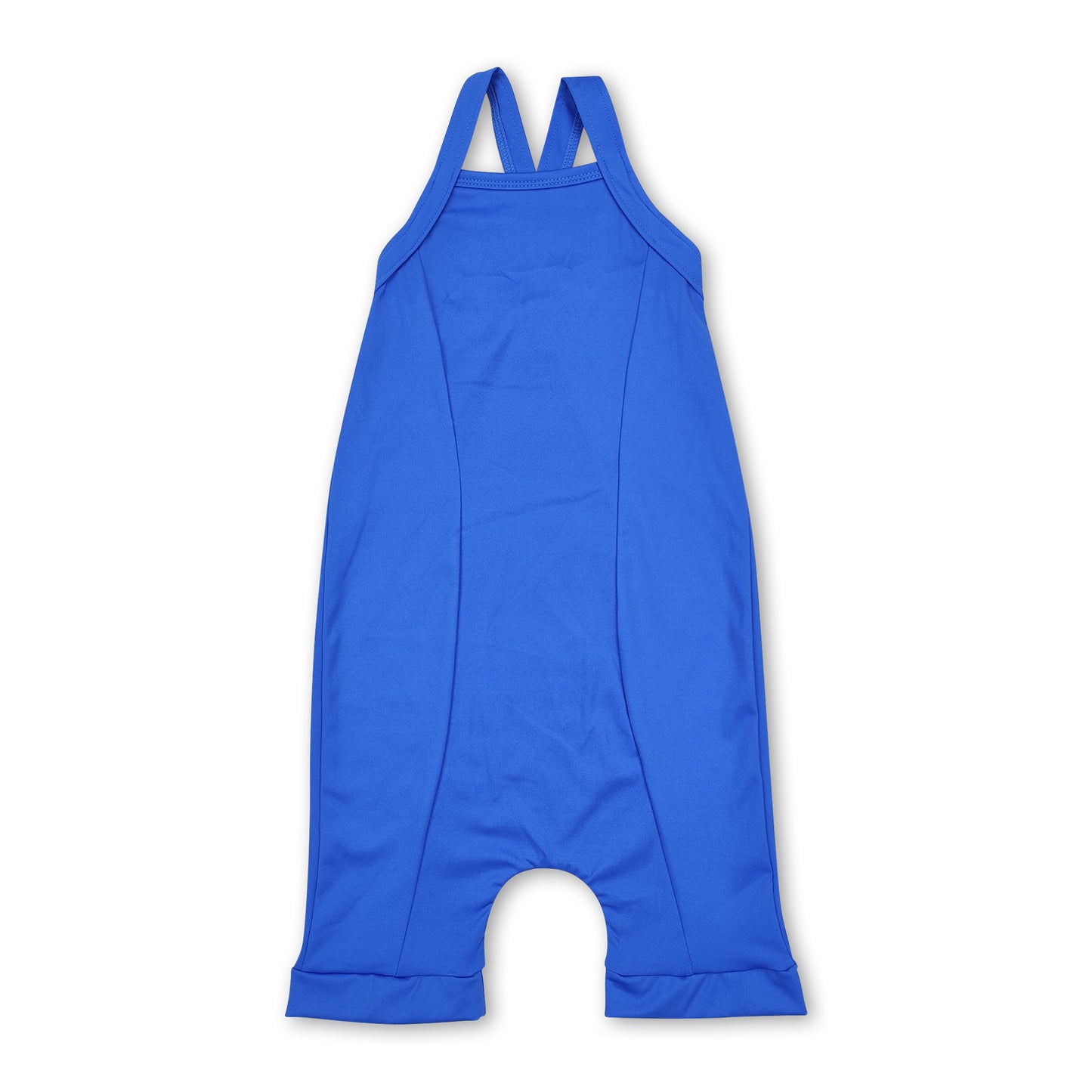 Blue straps one piece girls active wear