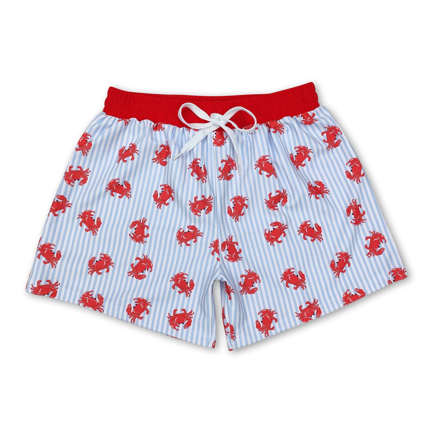 Stripe crab kids boys summer swim trunks ship from US