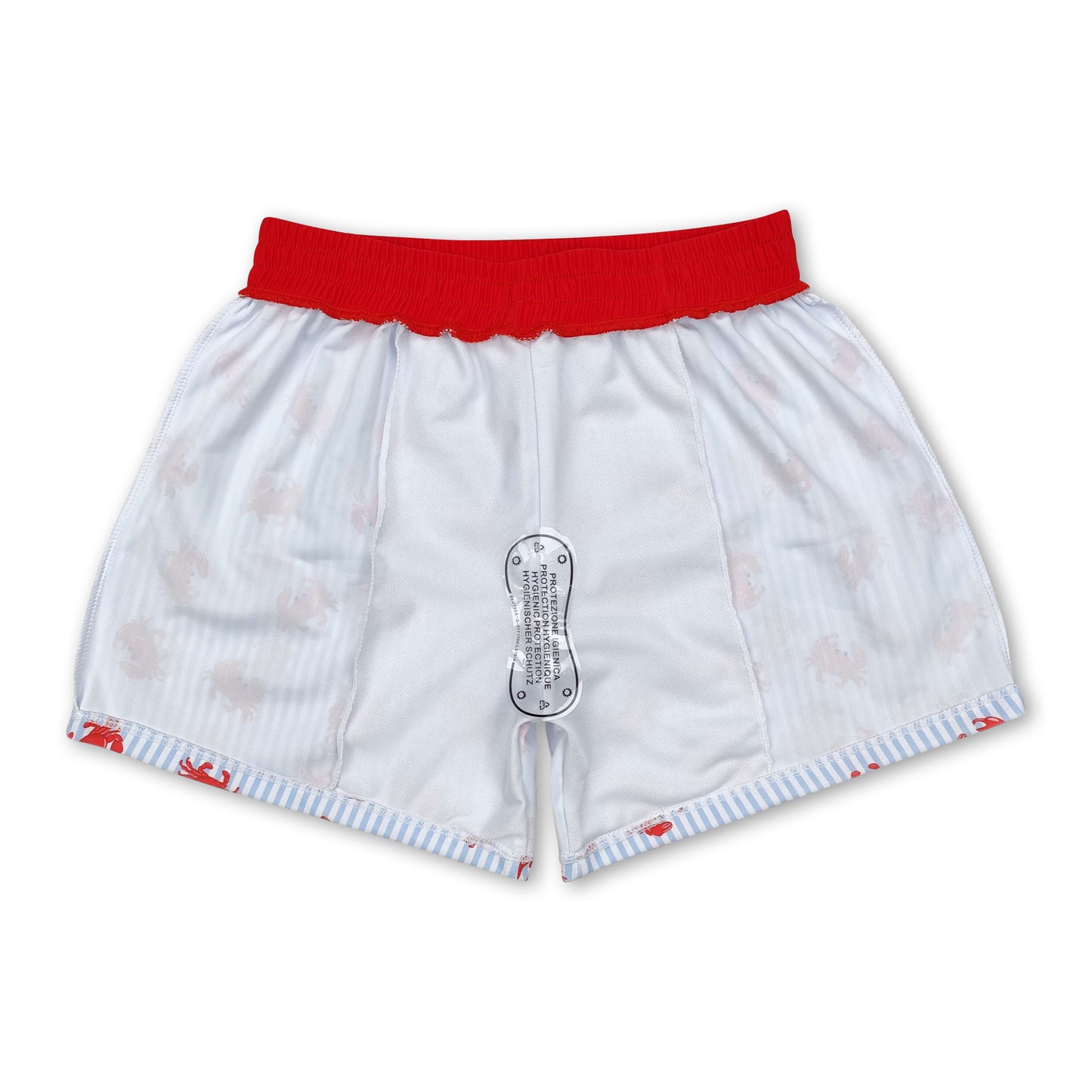 Stripe crab kids boys summer swim trunks ship from US