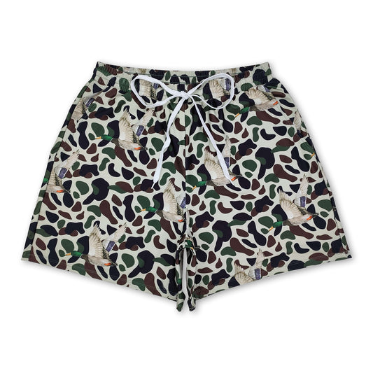 Camo duck summer adult men swim trunks