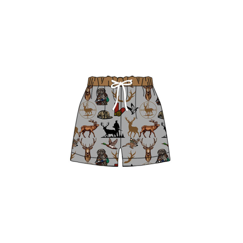 Duck deer dog kids boys summer swim trunks