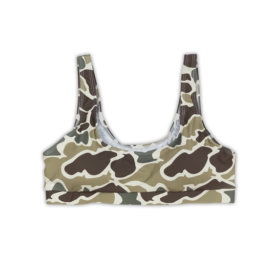 Camo adult women summer swim top ship from US