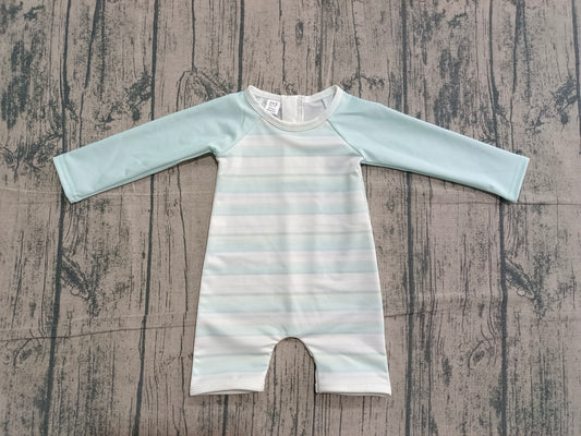 Long sleeves stripe baby boy summer swimsuit