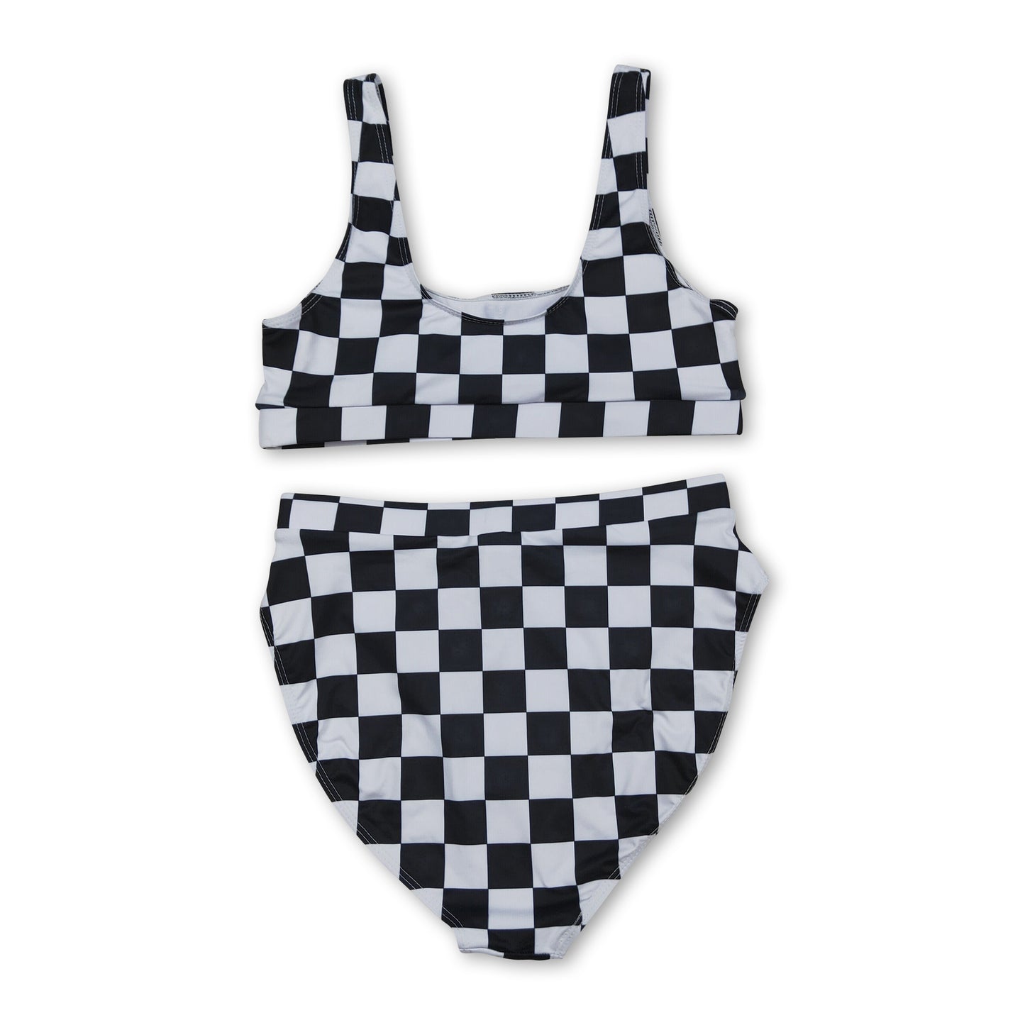 Black plaid adult women summer swimsuit
