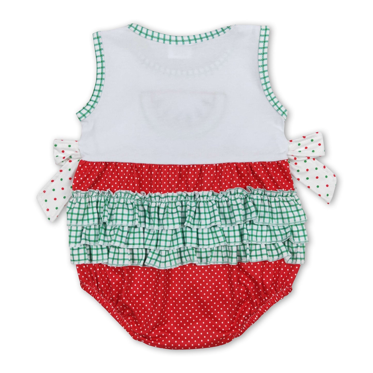 Sleeveless watermelon polka dots baby girls summer romper