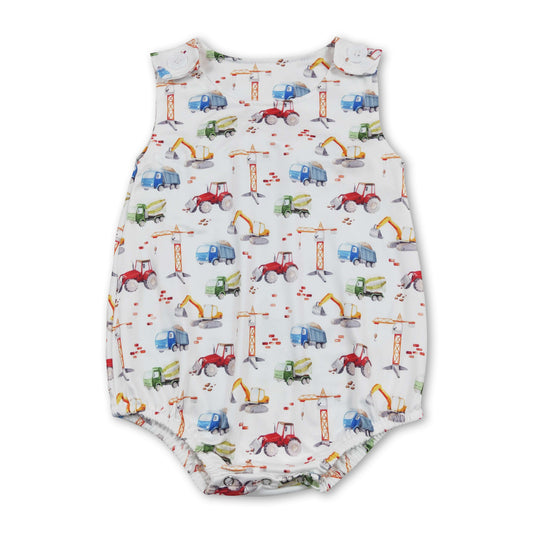 Sleeveless constructions baby boy summer romper