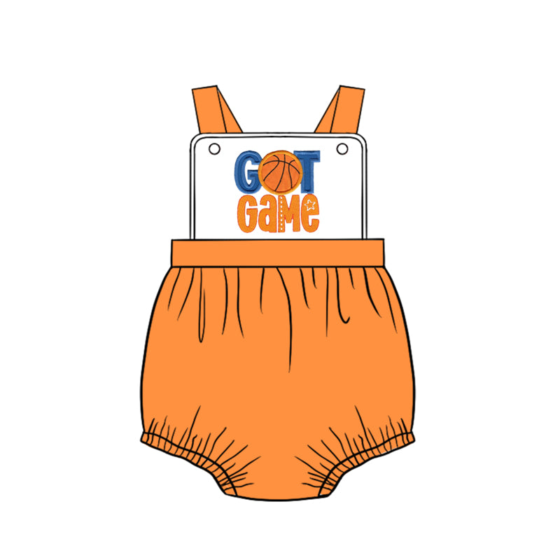 Basketball game sleeveless baby boys romper