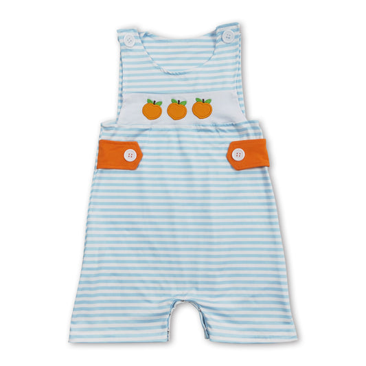 Peach sleeveless stripe baby boys romper